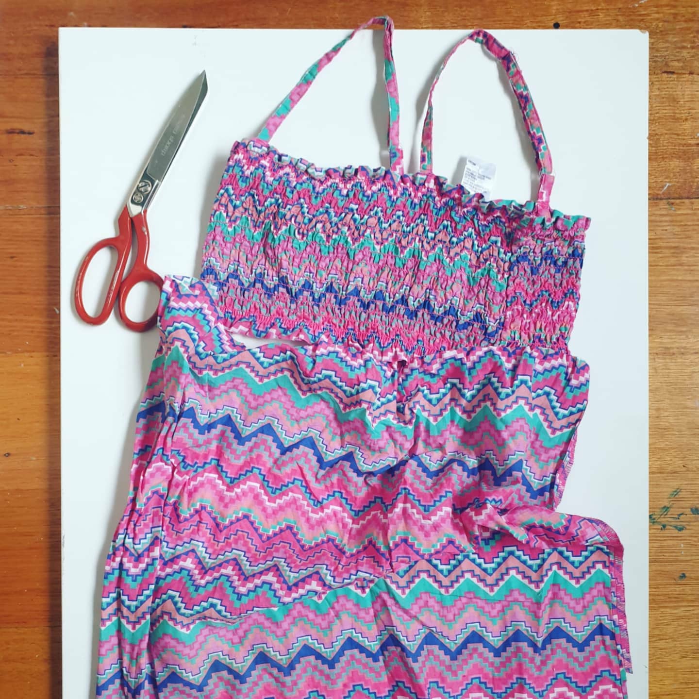 Eco friendly wheat bag made with upcycled fabric - pink n purple - Image 2