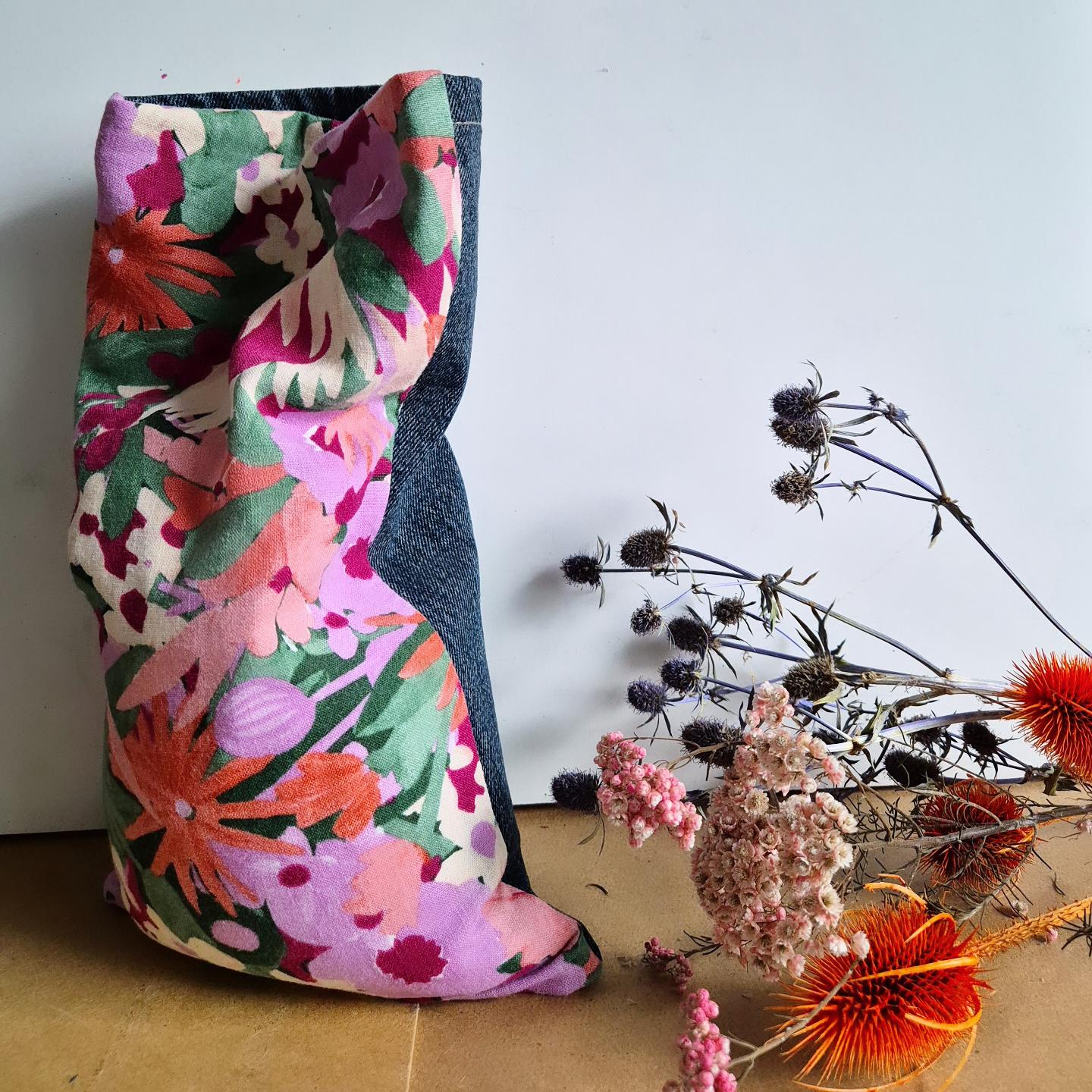 Wheat pack made from upcycled Princess Highway floral fabric and organic wheat - Image 3